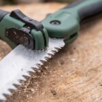 Close-up of the triple-ground teeth and blade lock on the Sawtooth saw